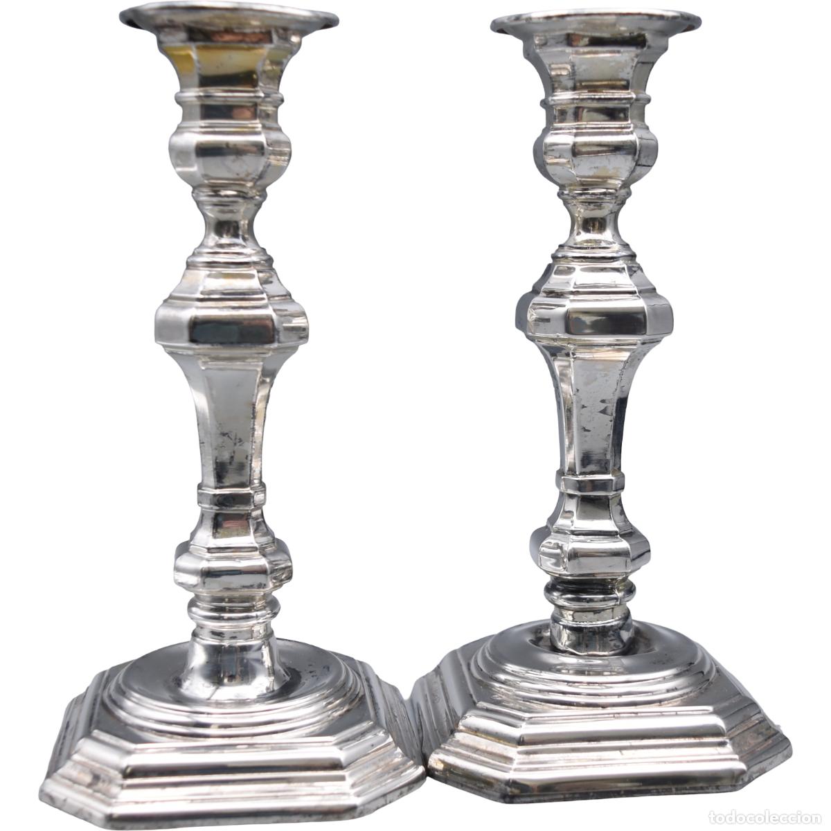 Antig&uuml;edades: Candeleros de plata - Pedro Dur&aacute;n - Foto 1