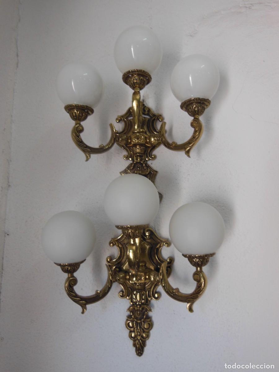 Antig&uuml;edades: Aplique de Pared bronce fundido - Foto 1