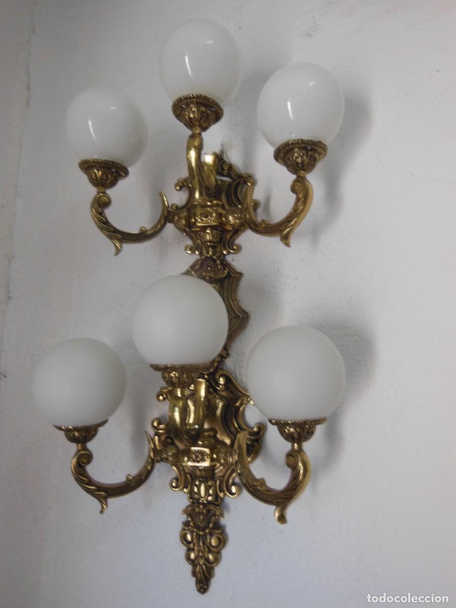 Antig&uuml;edades: Aplique de Pared bronce fundido - Foto 2