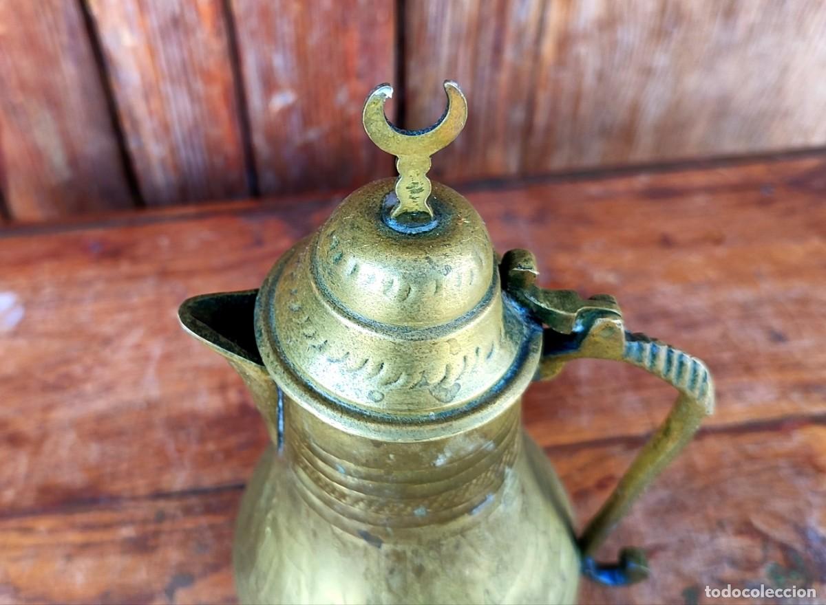 Antig&uuml;edades: Jarrita con tapa de bronce y laton, turca - Foto 4