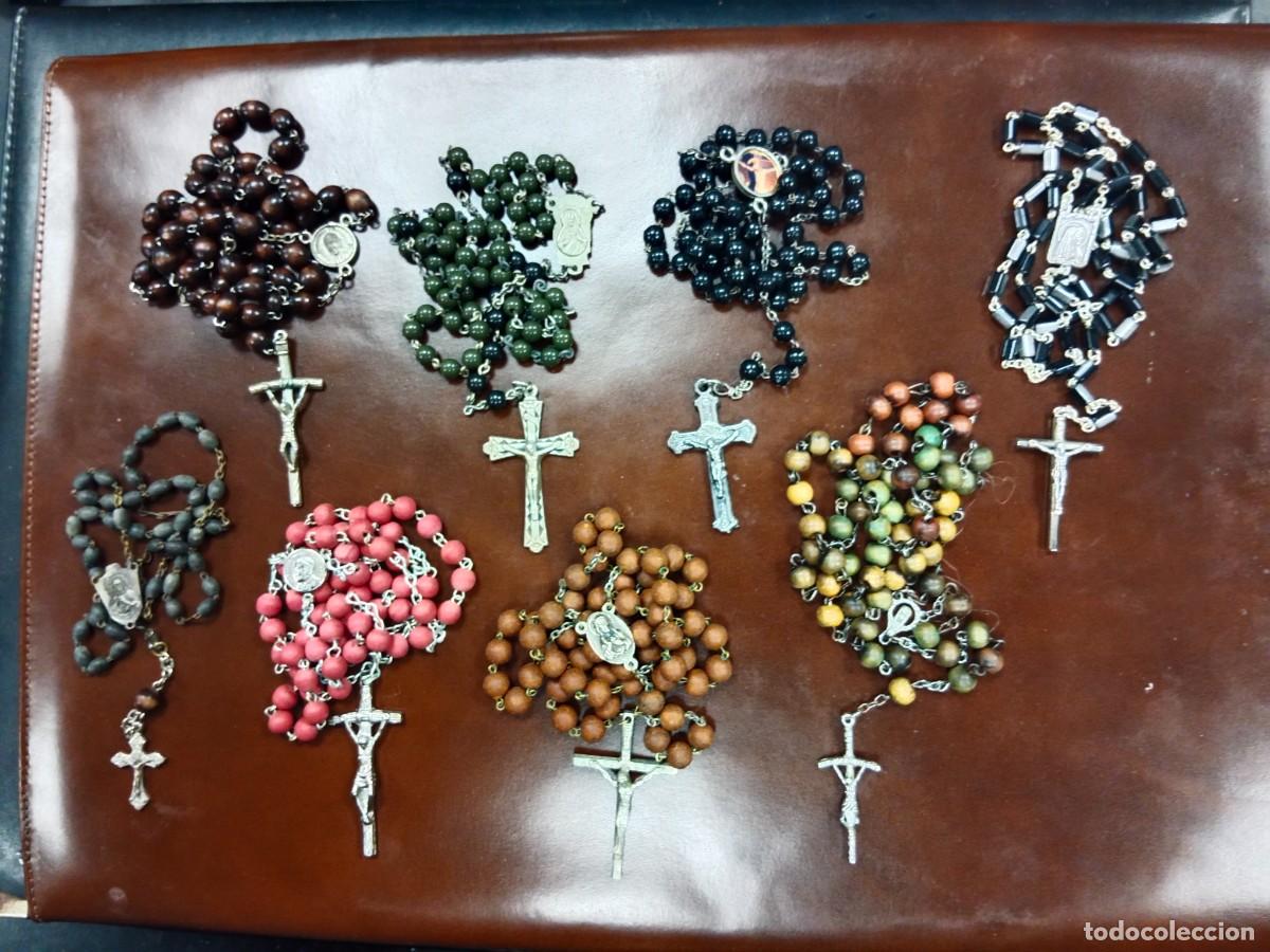 Antig&uuml;edades: LOTE DE 8 ROSARIOS VARIADOS - Foto 1