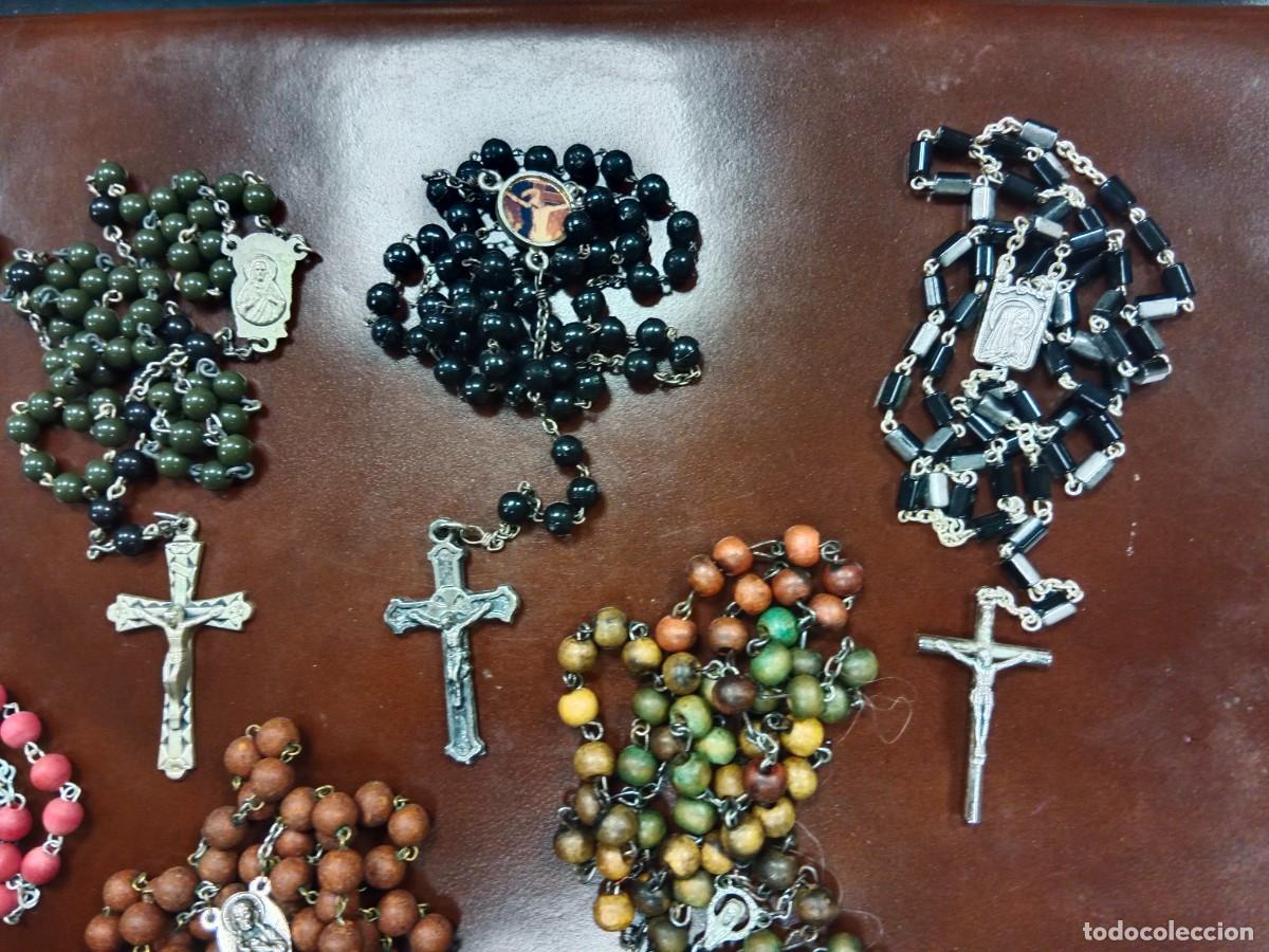 Antig&uuml;edades: LOTE DE 8 ROSARIOS VARIADOS - Foto 3