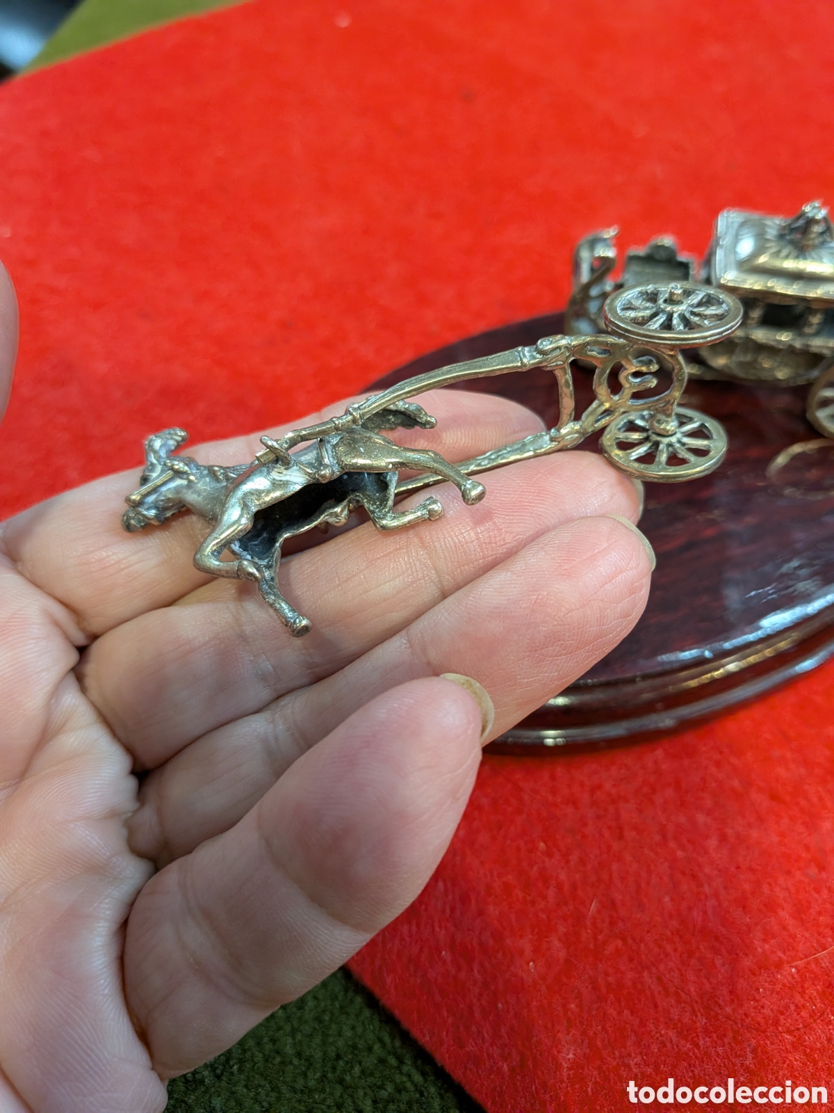 Antig&uuml;edades: carroza en miniatura de plata. REF-2837 - Foto 3