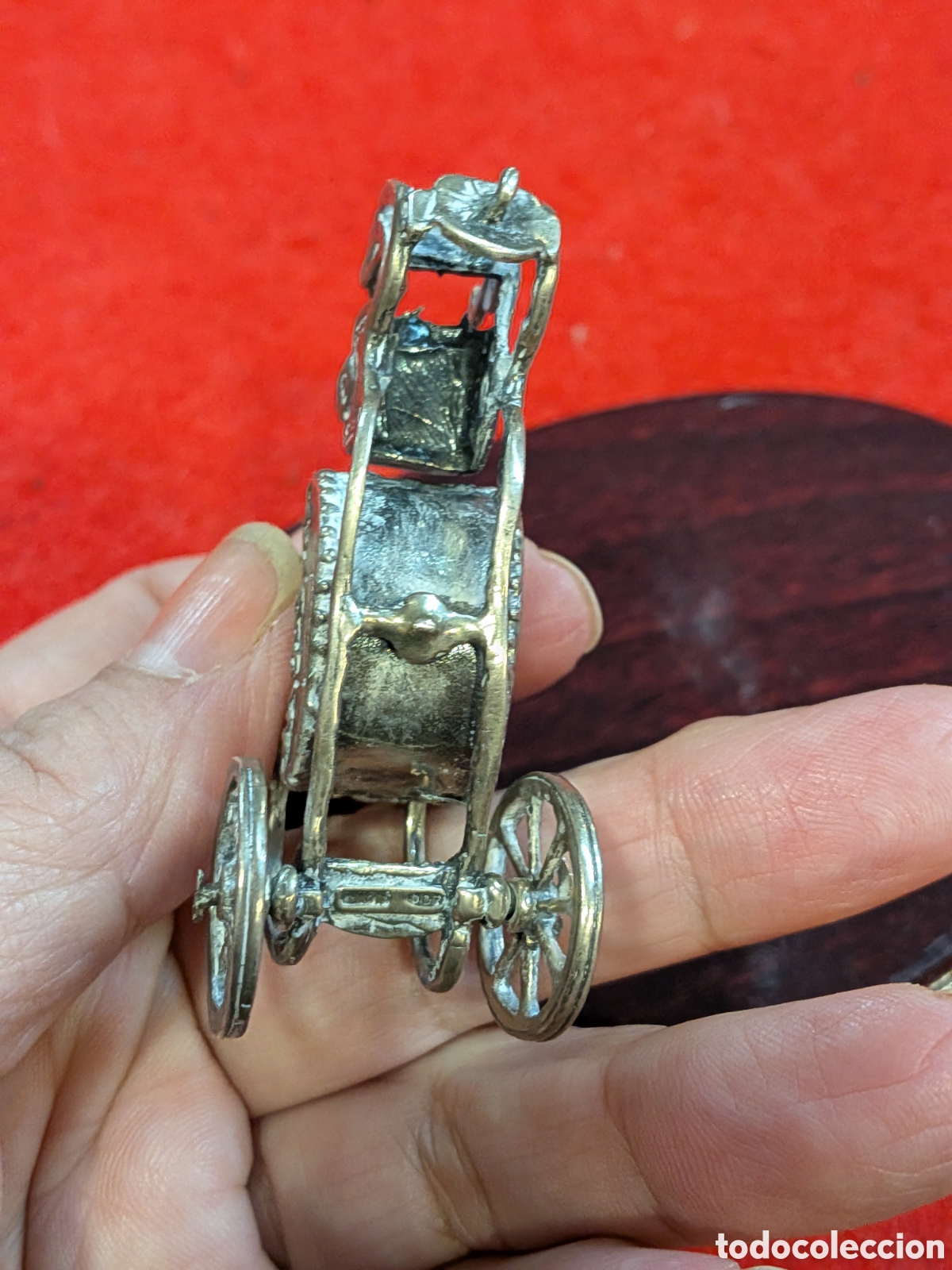 Antig&uuml;edades: carroza en miniatura de plata. REF-2837 - Foto 7