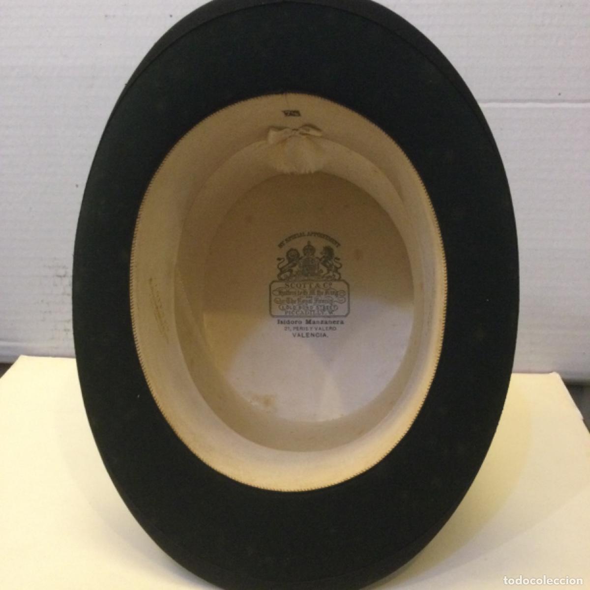 Antig&uuml;edades: Sombrero de Copa Ingles y complementos. Siglo XIX. Original. - Foto 2