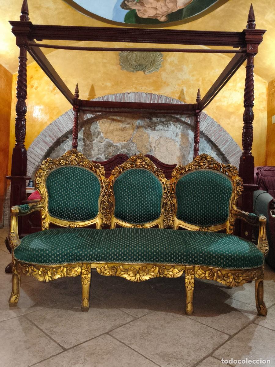 Antig&uuml;edades: Sof&aacute; tresillo, Luis XV - Foto 1