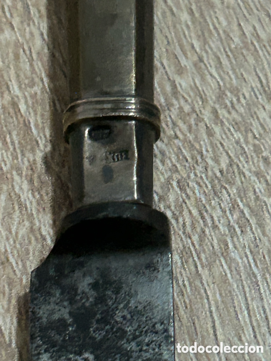 Antig&uuml;edades: Antiguo cuchillo mango de plata - Foto 2