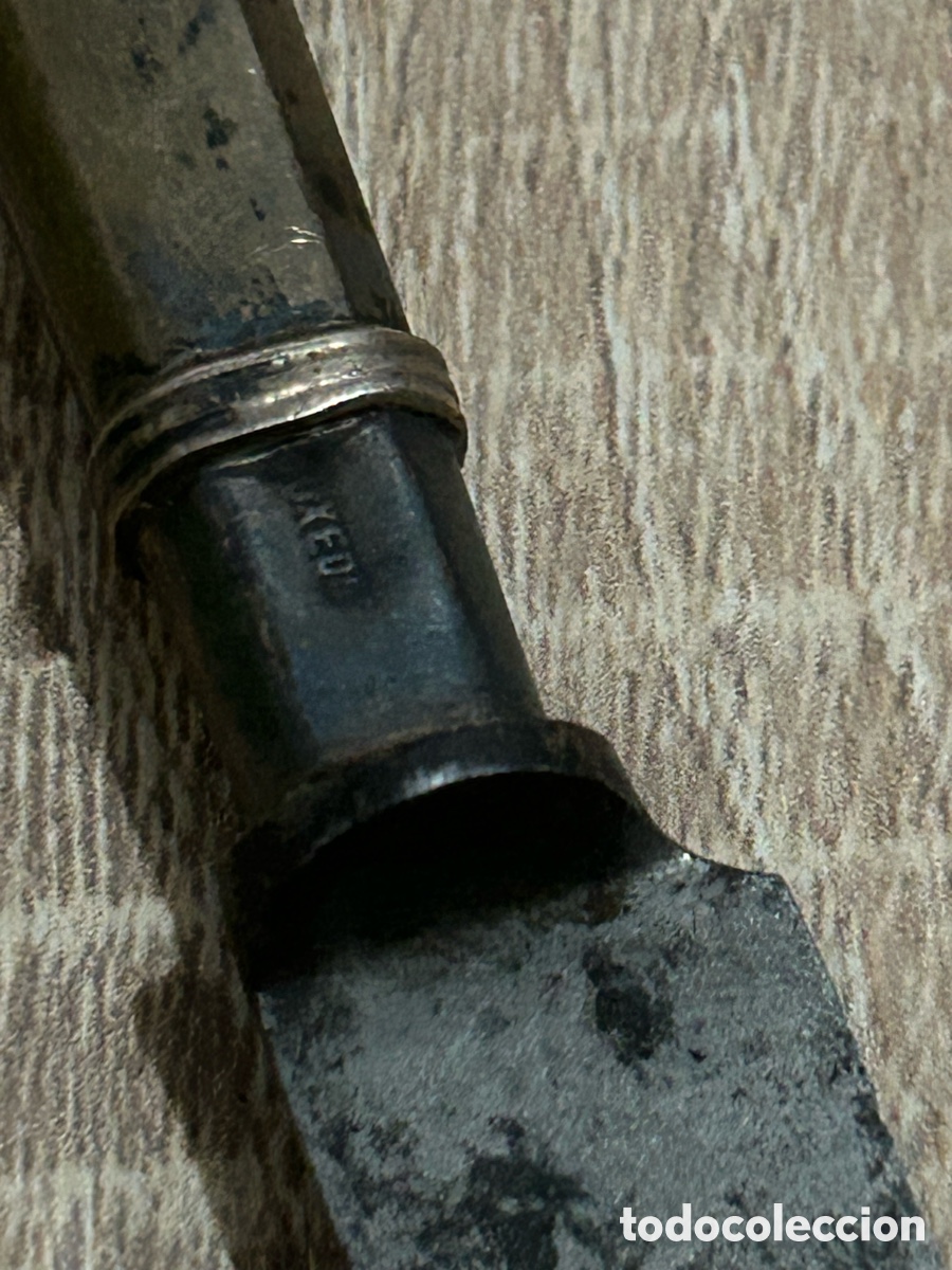 Antig&uuml;edades: Antiguo cuchillo mango de plata - Foto 3