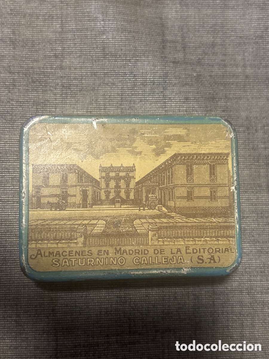 Antig&uuml;edades: Caja antigua de ojalata - Foto 2