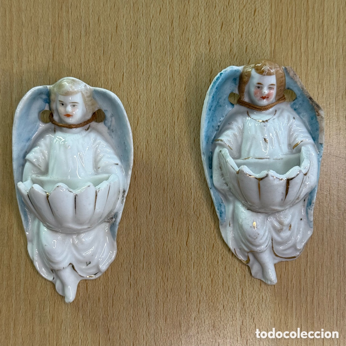 Antig&uuml;edades: Conjunto de 3 Benditeras Francesas - S. XIX - Foto 2