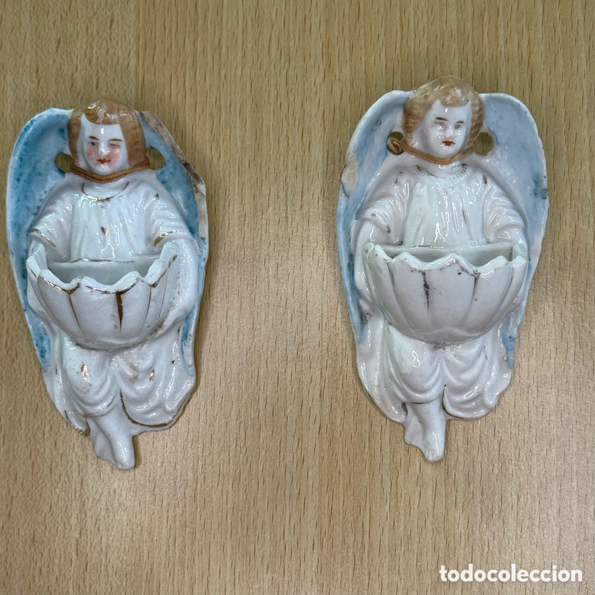 Antig&uuml;edades: Conjunto de 3 Benditeras Francesas - S. XIX - Foto 3