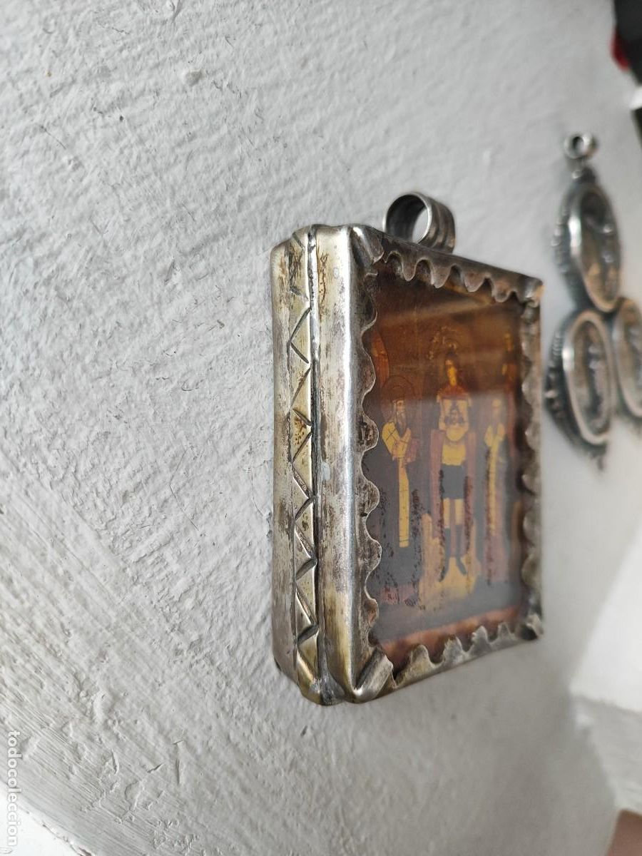 Antig&uuml;edades: RELICARIO DE PLATA Y CRISTAL - Foto 3