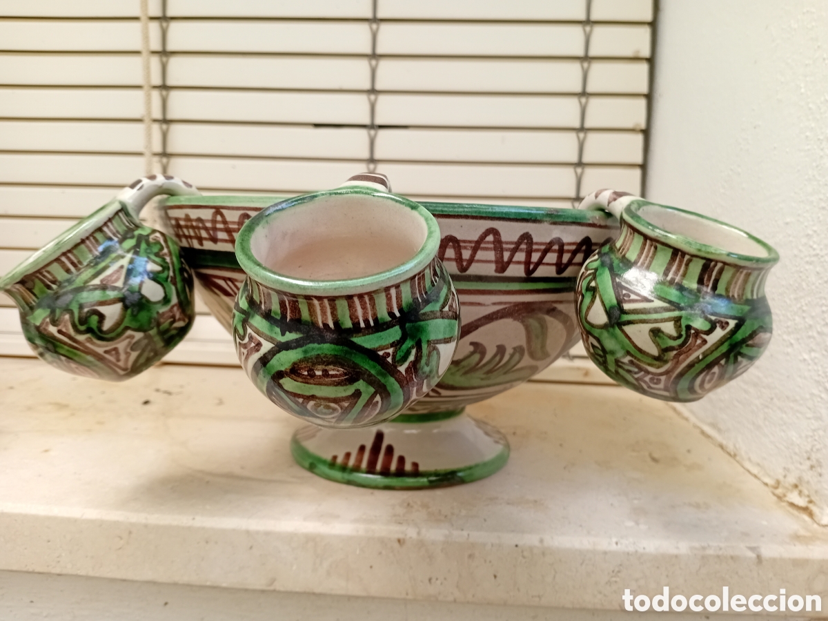 Antig&uuml;edades: JUEGO DE CERAMICA DE TERUEL - Foto 4