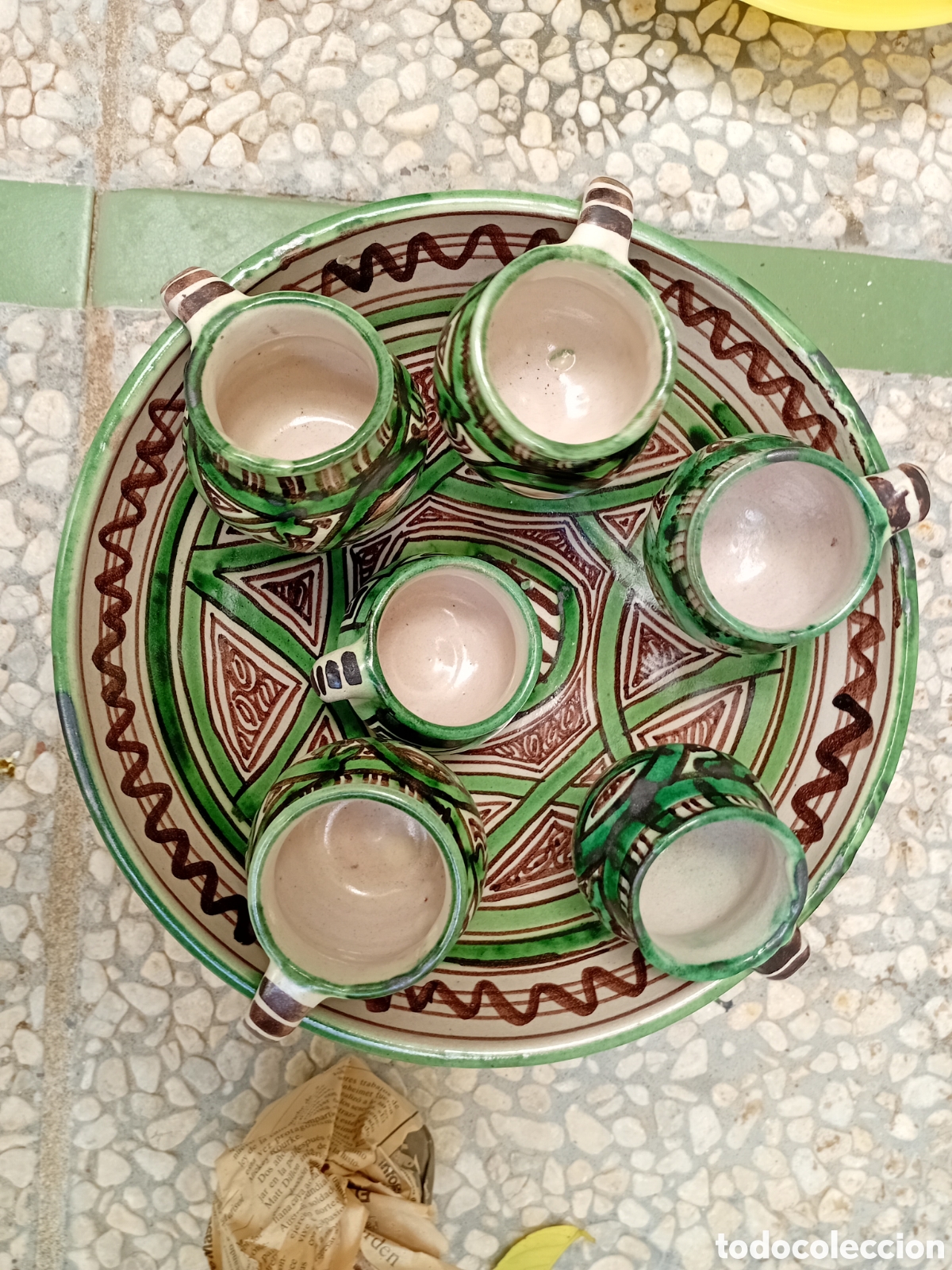 Antig&uuml;edades: JUEGO DE CERAMICA DE TERUEL - Foto 6
