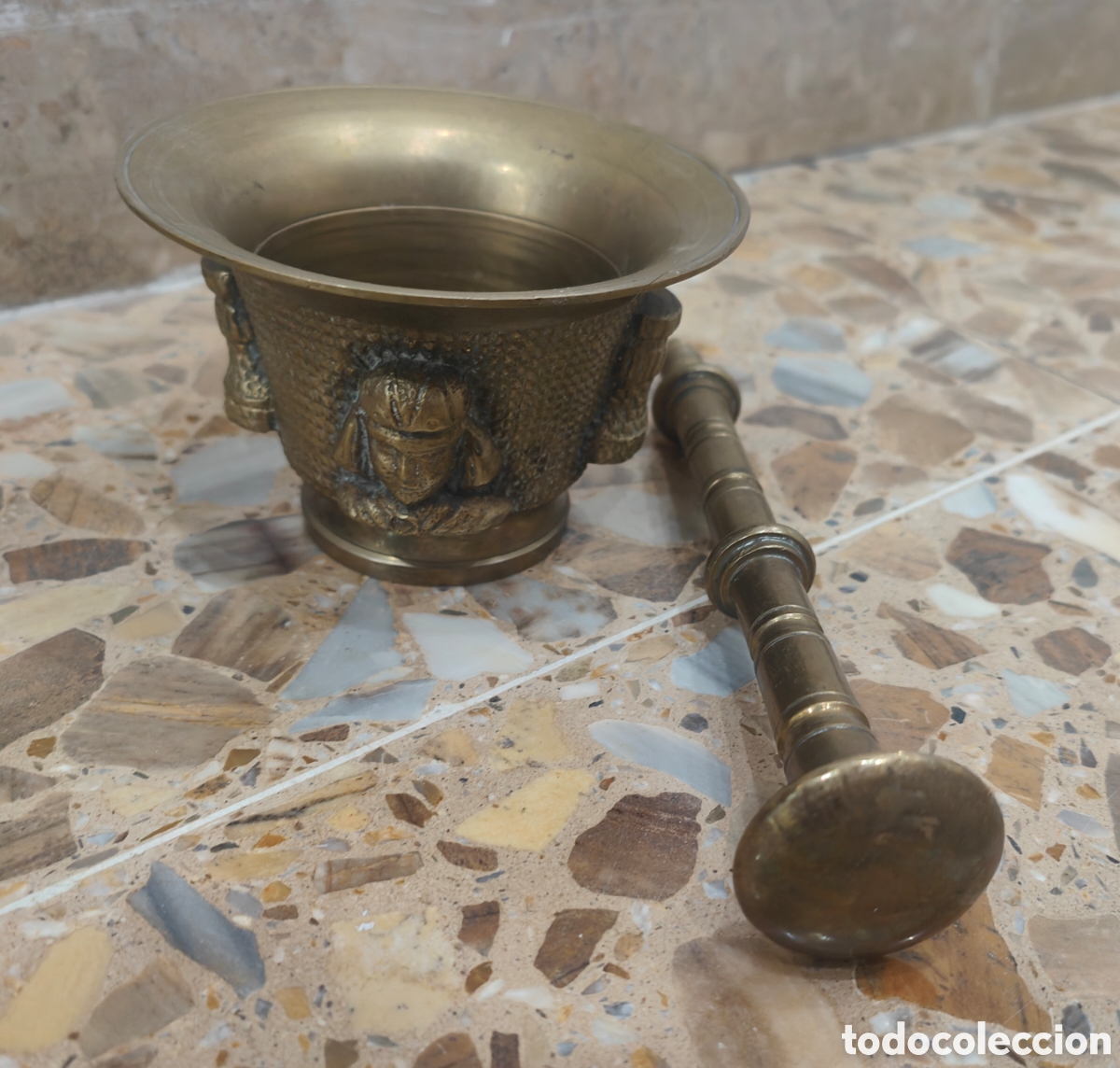 Antig&uuml;edades: Mortero de con mano decorativo - Foto 2