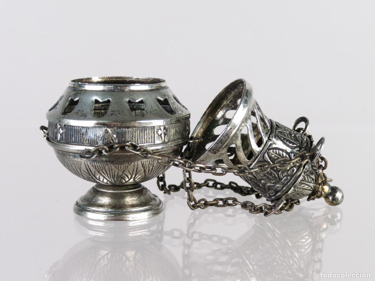 Antig&uuml;edades: Botafumeiro en plata siglo XX - Foto 9