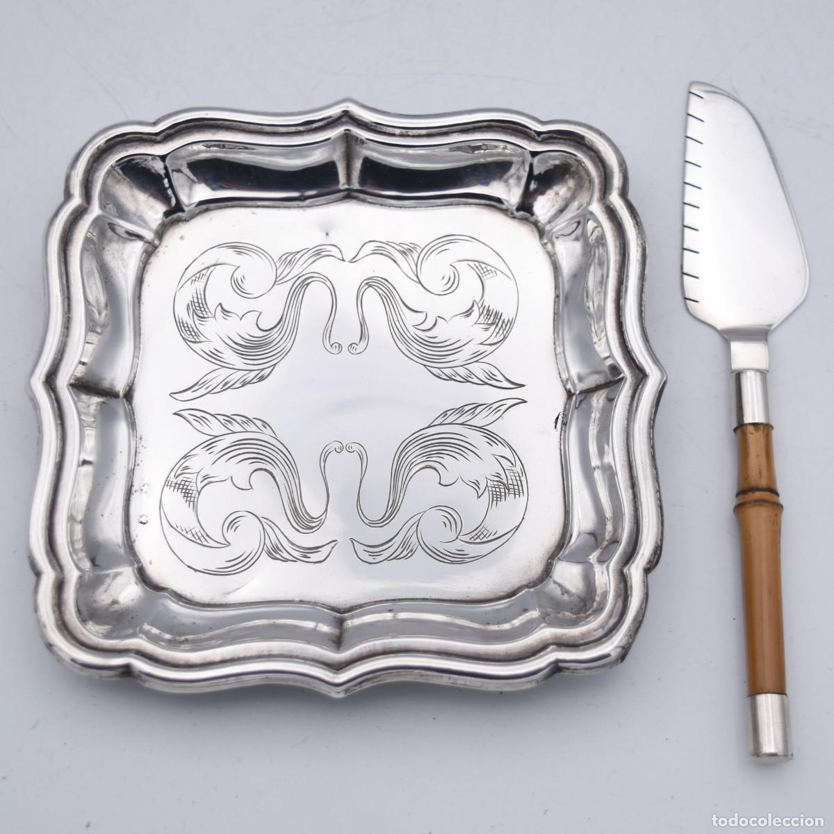 Antig&uuml;edades: Servicio de mesa / mantequillera - Plata - Bandeja y pala - Foto 7