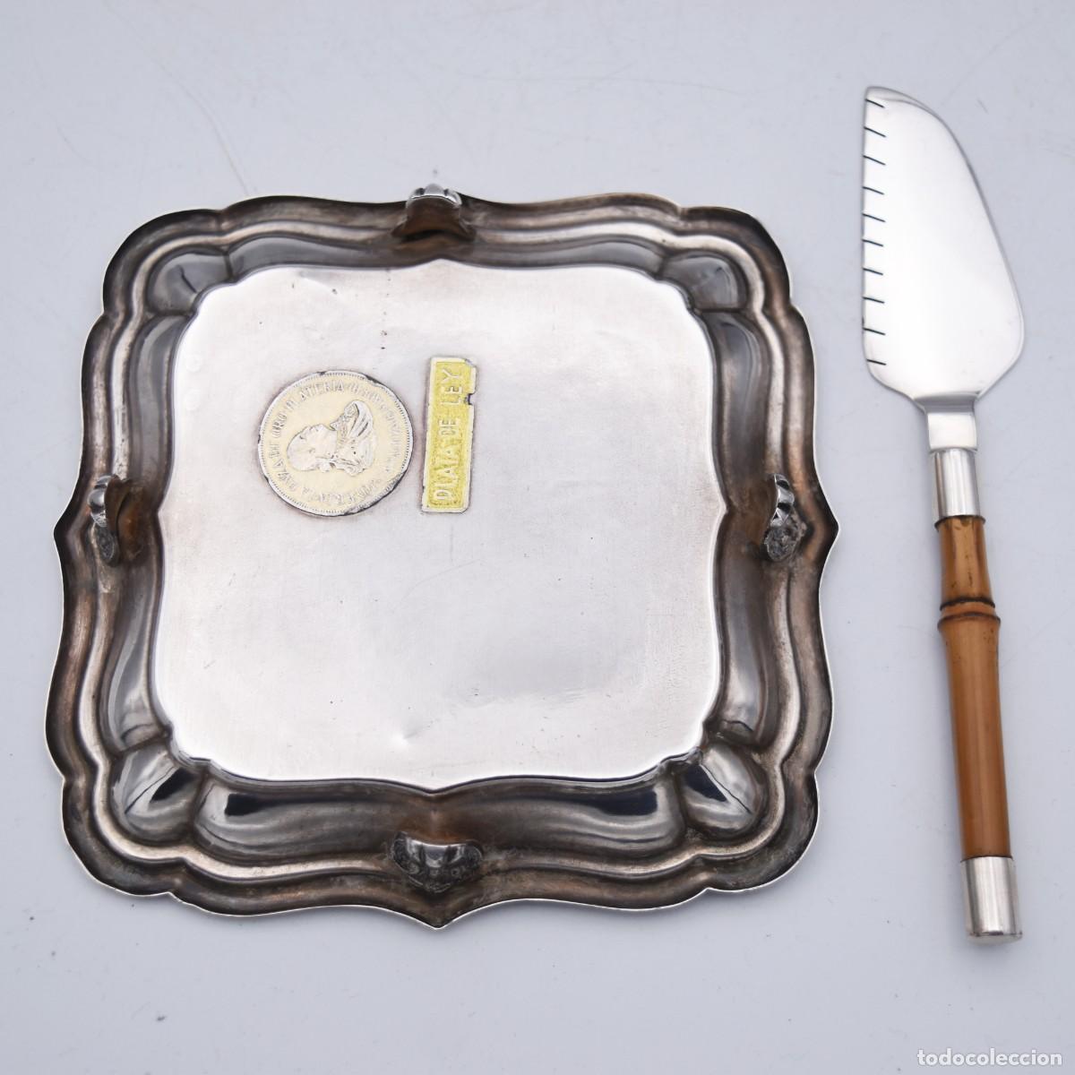 Antig&uuml;edades: Servicio de mesa / mantequillera - Plata - Bandeja y pala - Foto 9