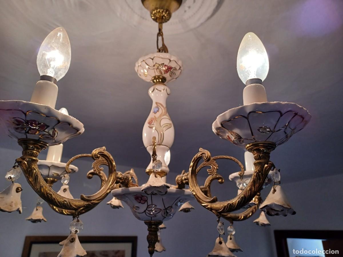 Antig&uuml;edades: L&aacute;mpara de techo ara&ntilde;a - Foto 5