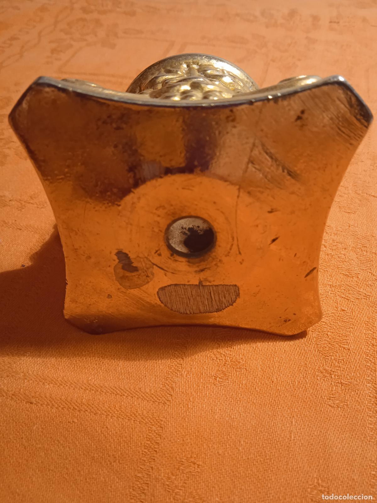 Antig&uuml;edades: SOPORTE DE LAT&Oacute;N PARA CIRIO - Foto 4