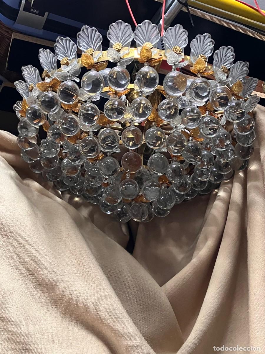 Antig&uuml;edades: LAMPARA CRISTAL TECHO - Foto 2