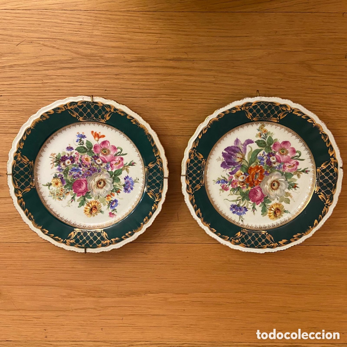 Antig&uuml;edades: Pareja de platos decorativos - Foto 1
