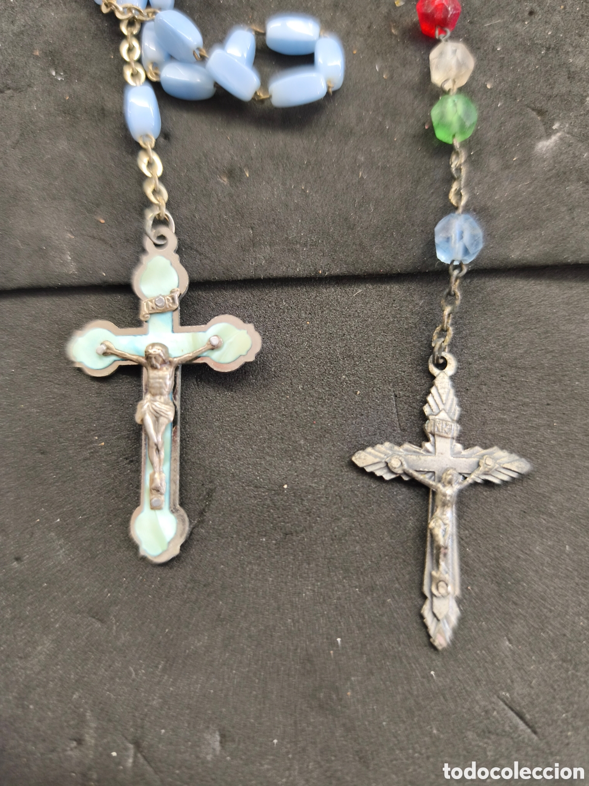 Antig&uuml;edades: Lote 5 rosarios antiguos - Foto 2