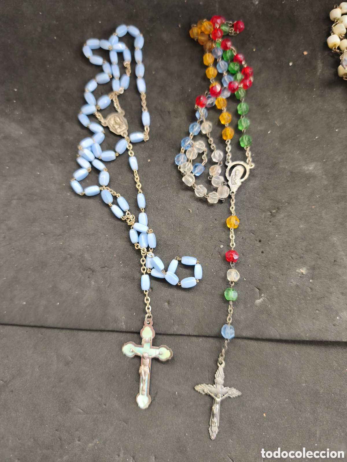 Antig&uuml;edades: Lote 5 rosarios antiguos - Foto 4