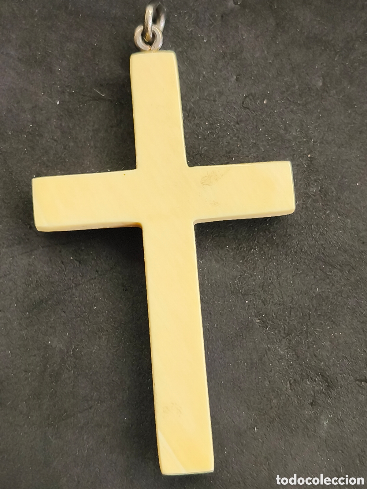Antig&uuml;edades: Cruz en Marfil 6,5cm x 4cm - Foto 2