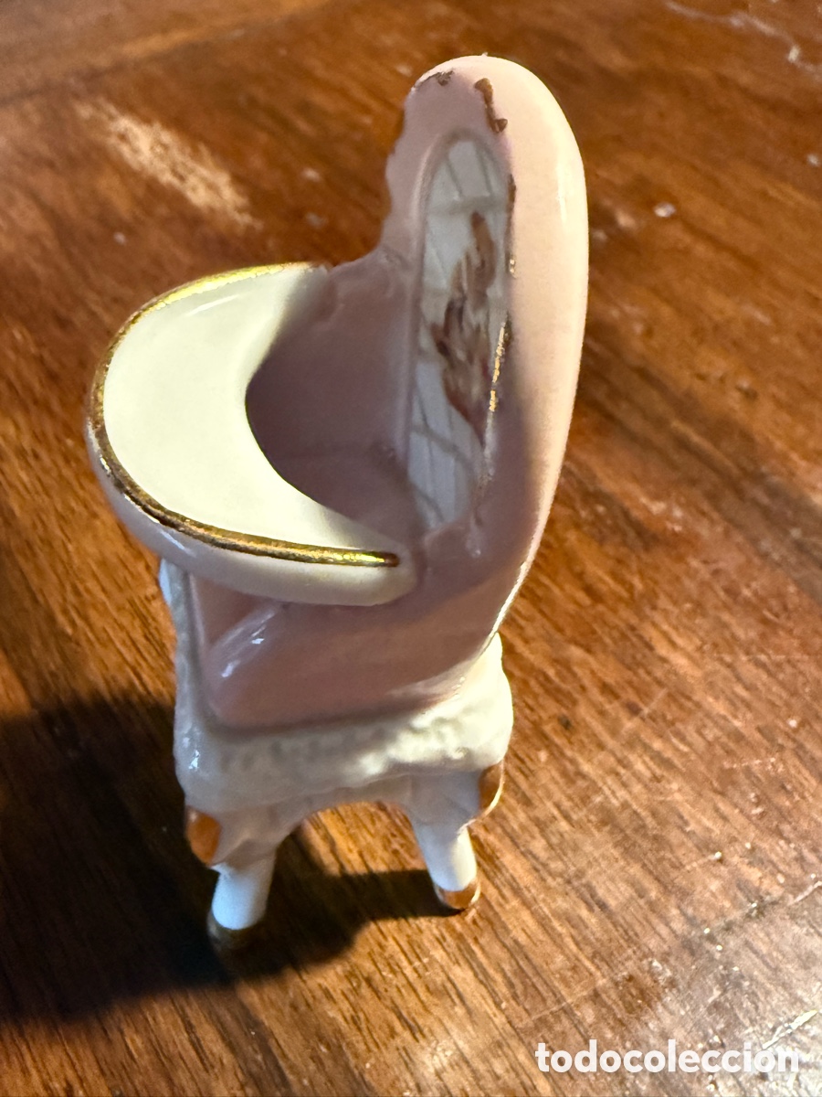 Antig&uuml;edades: Figura de porcelana, sillon - Foto 2
