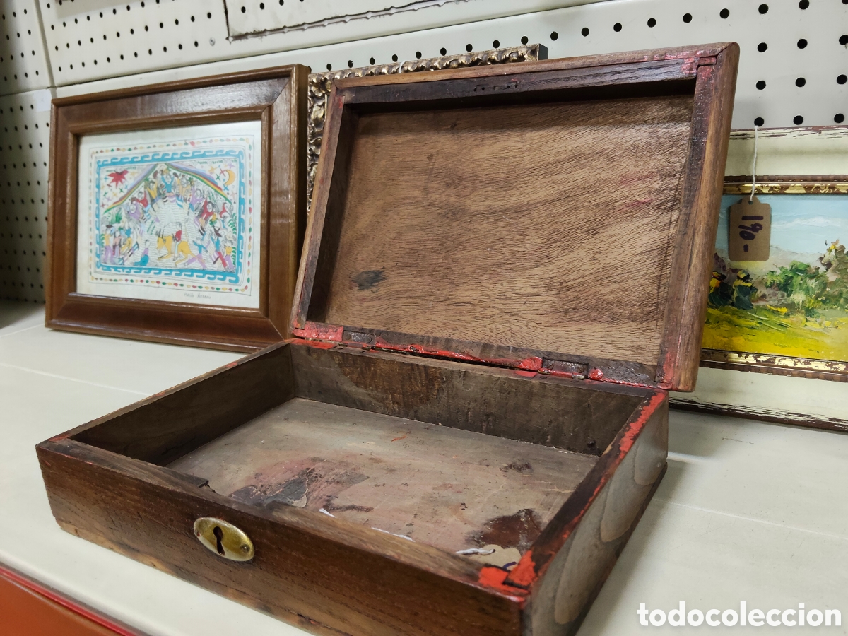 Antig&uuml;edades: Magn&iacute;fica caja de madera - Foto 4