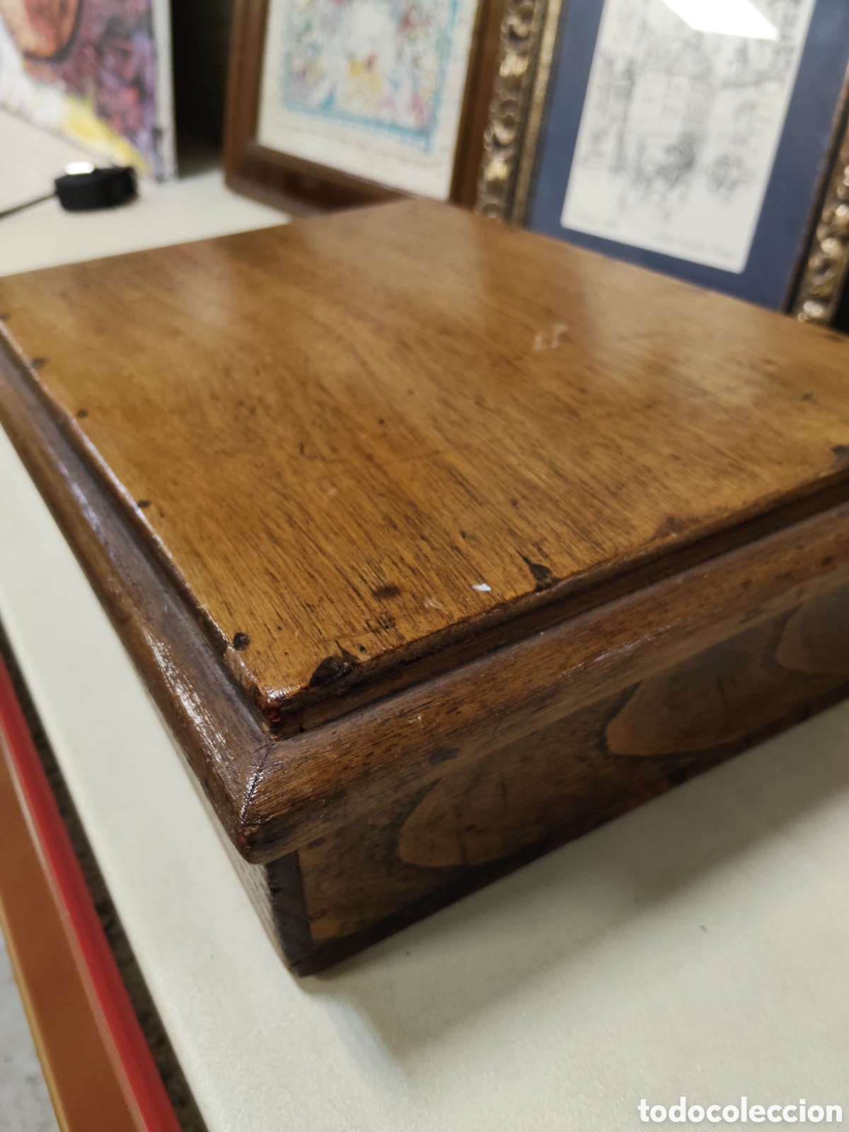 Antig&uuml;edades: Magn&iacute;fica caja de madera - Foto 7