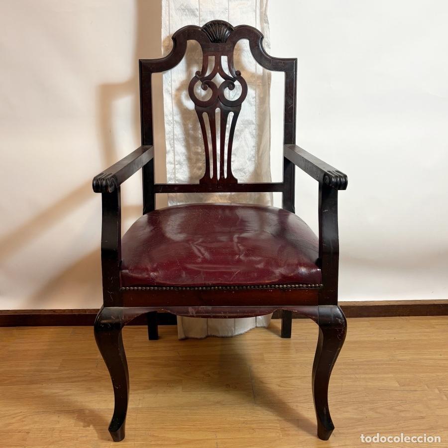 Antig&uuml;edades: Sill&oacute;n de Estilo Chippendale - Foto 1