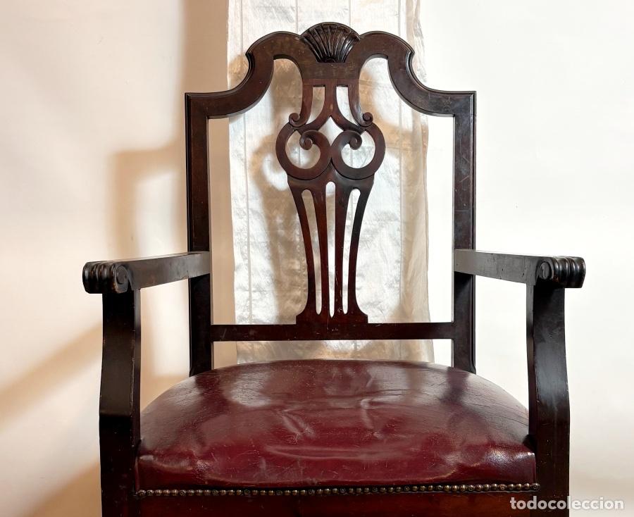 Antig&uuml;edades: Sill&oacute;n de Estilo Chippendale - Foto 2