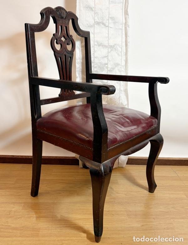 Antig&uuml;edades: Sill&oacute;n de Estilo Chippendale - Foto 4