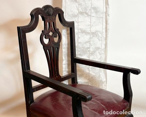 Antig&uuml;edades: Sill&oacute;n de Estilo Chippendale - Foto 5