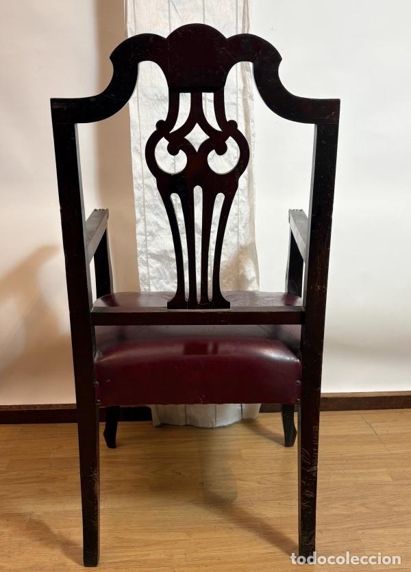 Antig&uuml;edades: Sill&oacute;n de Estilo Chippendale - Foto 6