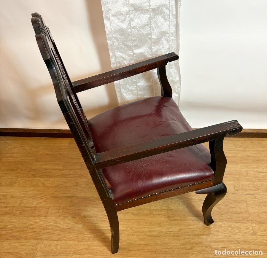 Antig&uuml;edades: Sill&oacute;n de Estilo Chippendale - Foto 7