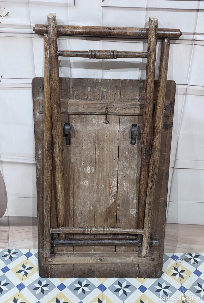 Antig&uuml;edades: Antigua mesa de campa&ntilde;a plegable - Foto 7