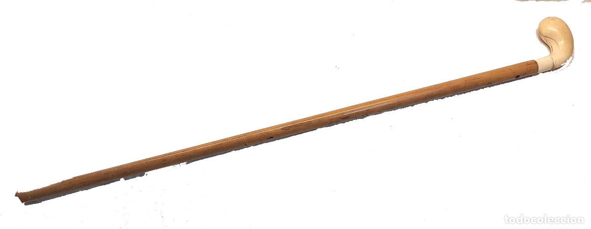 Antig&uuml;edades: Baston Mango Marfil. Med. 82 cm - Foto 1