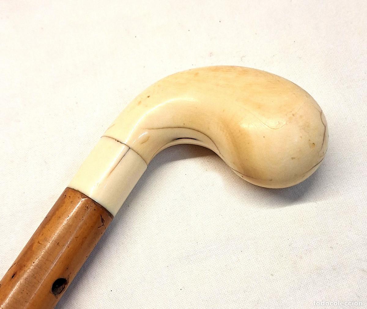 Antig&uuml;edades: Baston Mango Marfil. Med. 82 cm - Foto 2