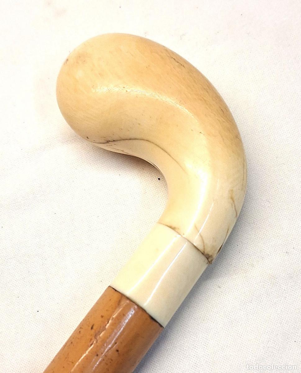 Antig&uuml;edades: Baston Mango Marfil. Med. 82 cm - Foto 3