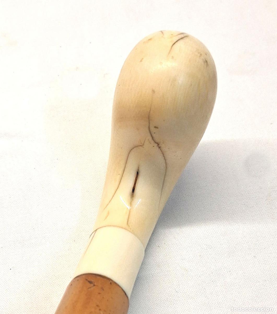 Antig&uuml;edades: Baston Mango Marfil. Med. 82 cm - Foto 4