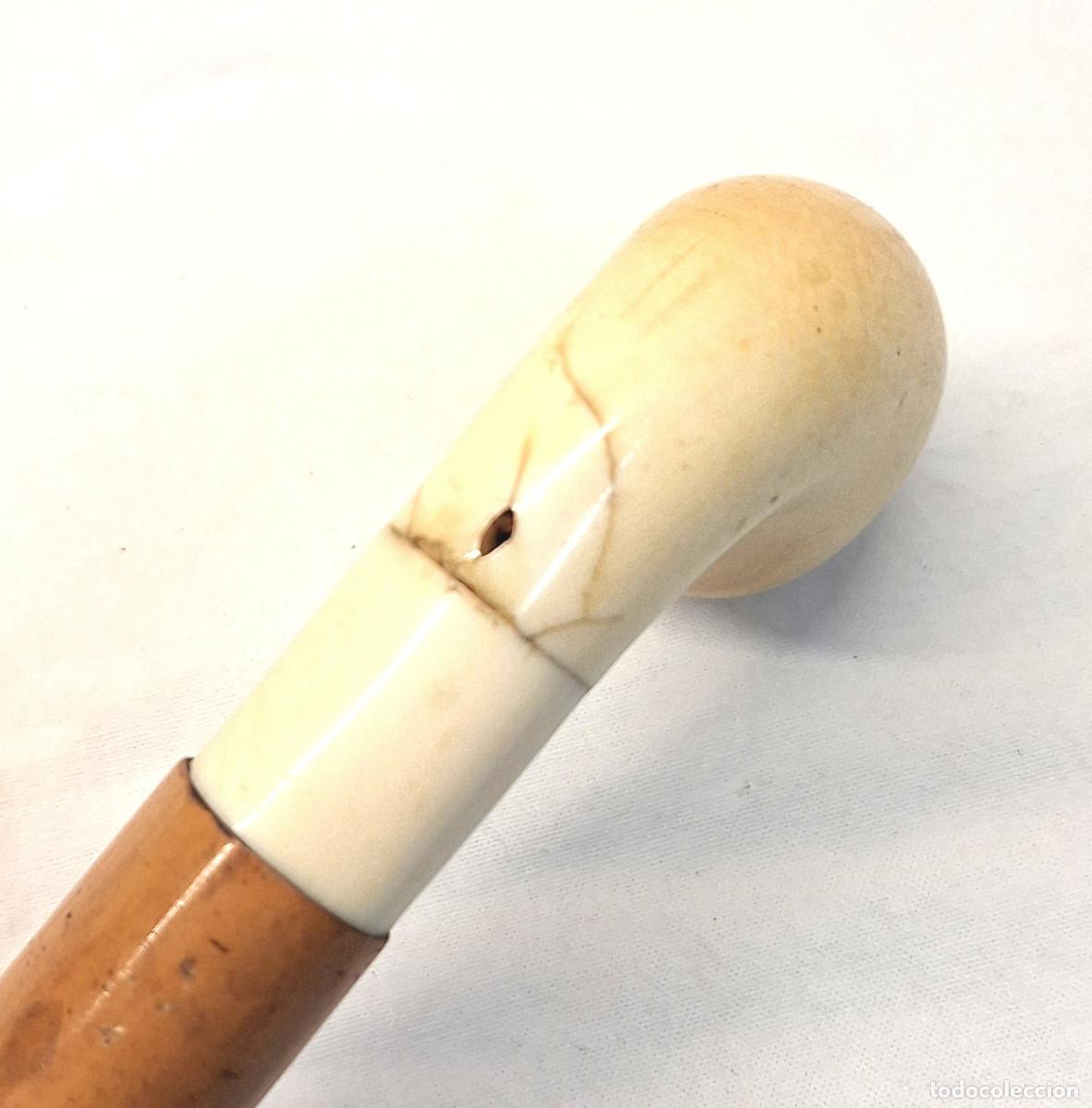 Antig&uuml;edades: Baston Mango Marfil. Med. 82 cm - Foto 5