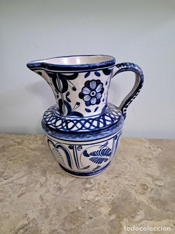 Antig&uuml;edades: JARRA DE CER&Aacute;MICA DECORADA EN AZULES - Foto 1
