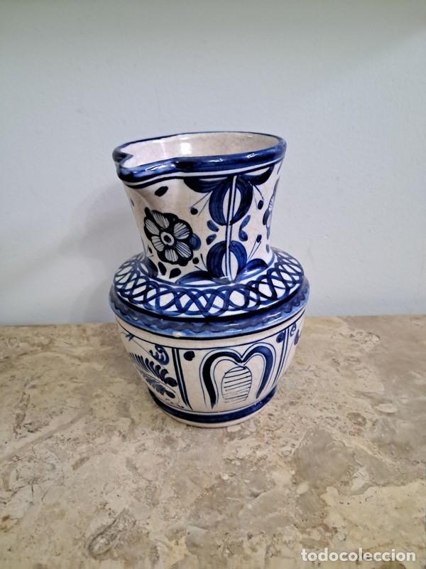 Antig&uuml;edades: JARRA DE CER&Aacute;MICA DECORADA EN AZULES - Foto 3