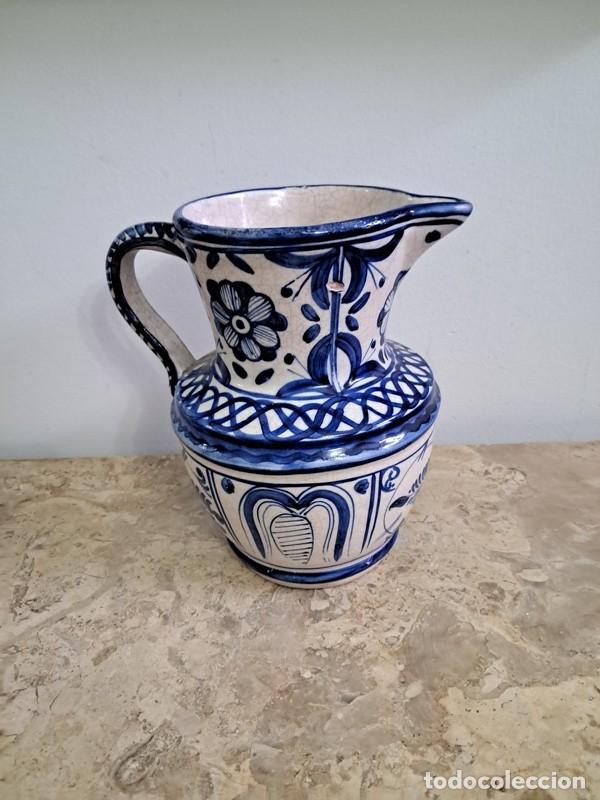 Antig&uuml;edades: JARRA DE CER&Aacute;MICA DECORADA EN AZULES - Foto 4