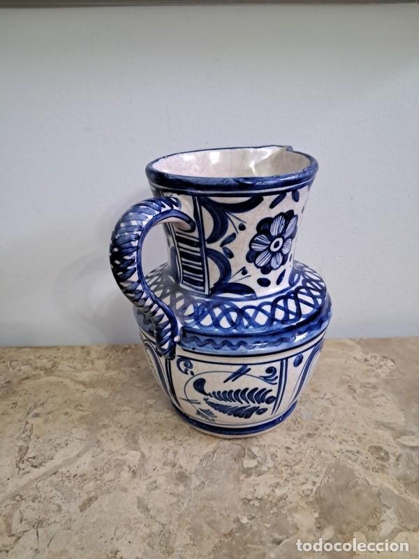 Antig&uuml;edades: JARRA DE CER&Aacute;MICA DECORADA EN AZULES - Foto 5