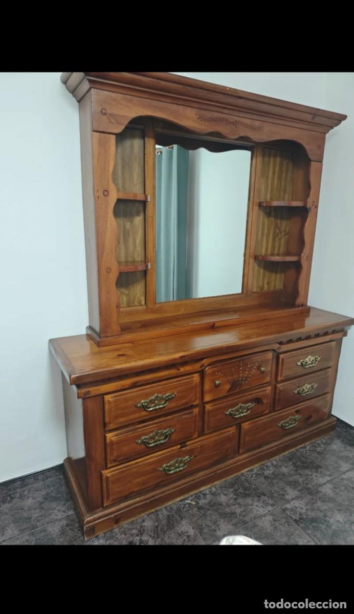 Antig&uuml;edades: Comoda/Tocador de 2 piezas de madera - Foto 1