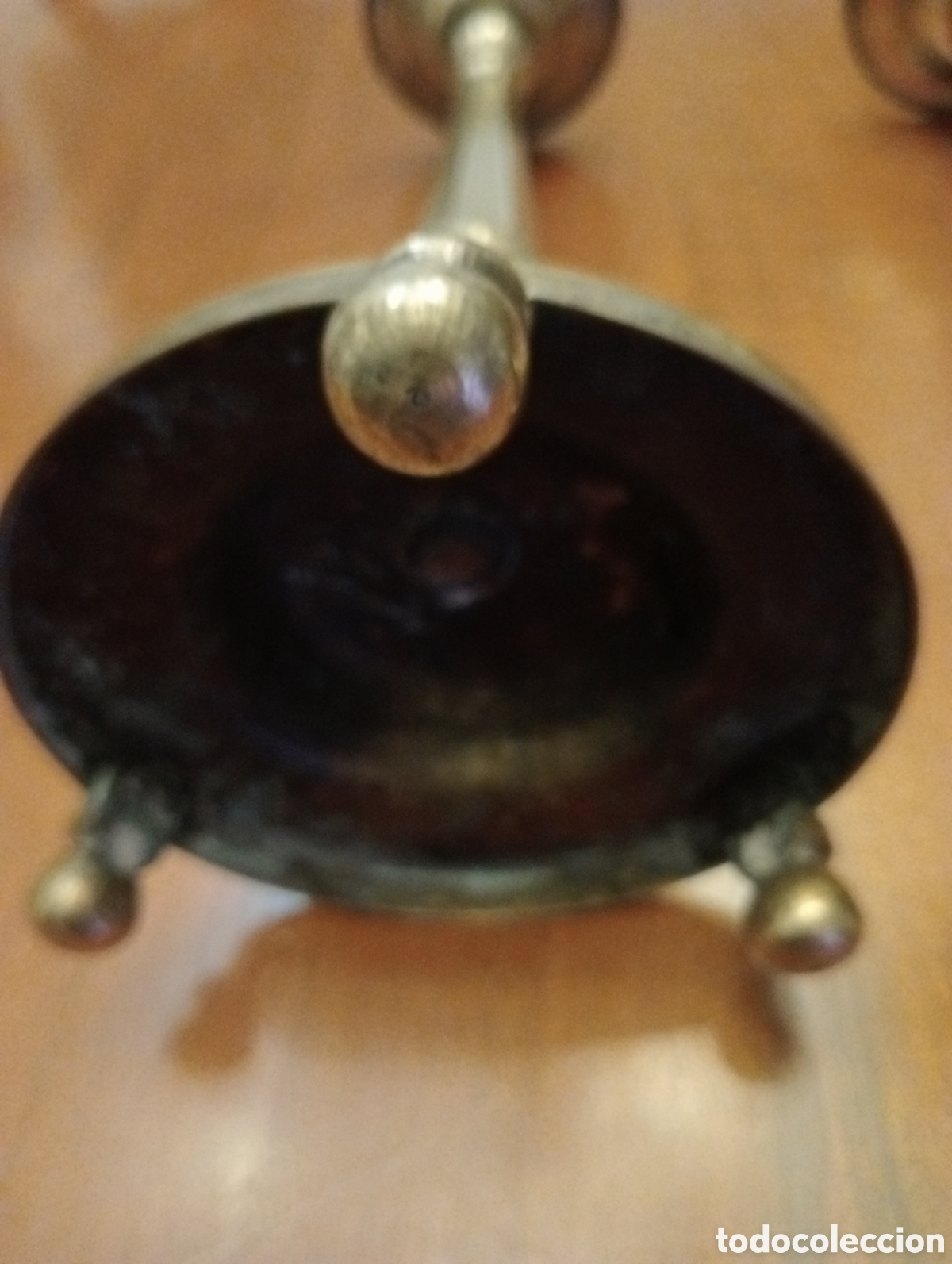 Antig&uuml;edades: Candelabros de bronce alto 44,5 cm - Foto 5